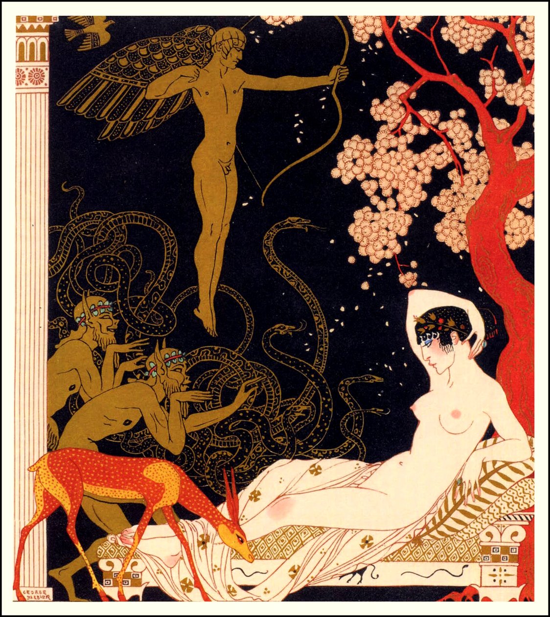 A „La Belle Helene” plakátja (színes litó) alkotó: Georges Barbier