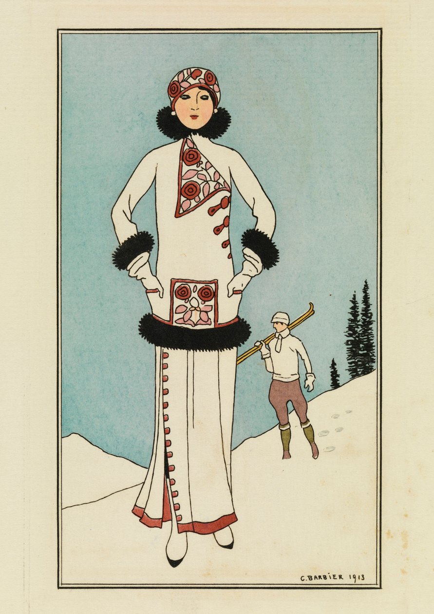 St. Moritznak, lemez a Costumes Parisiensből alkotó: Georges Barbier
