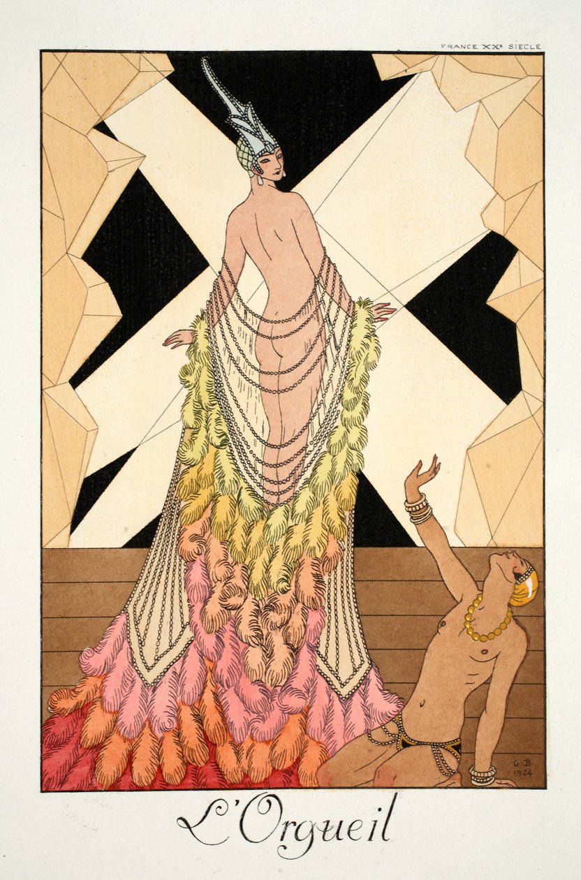 Pride a „Falbalas és Fanfreluches, Jelen, Múlt és Jövő módok almanachjából” alkotó: Georges Barbier