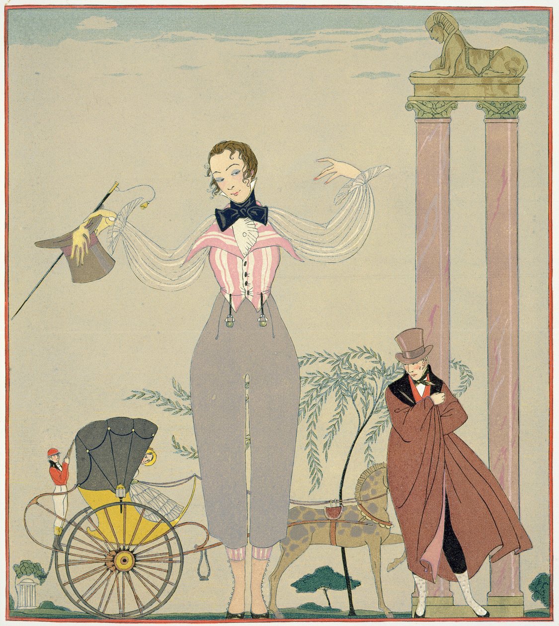 Találkozó (akvarell papíron) alkotó: Georges Barbier