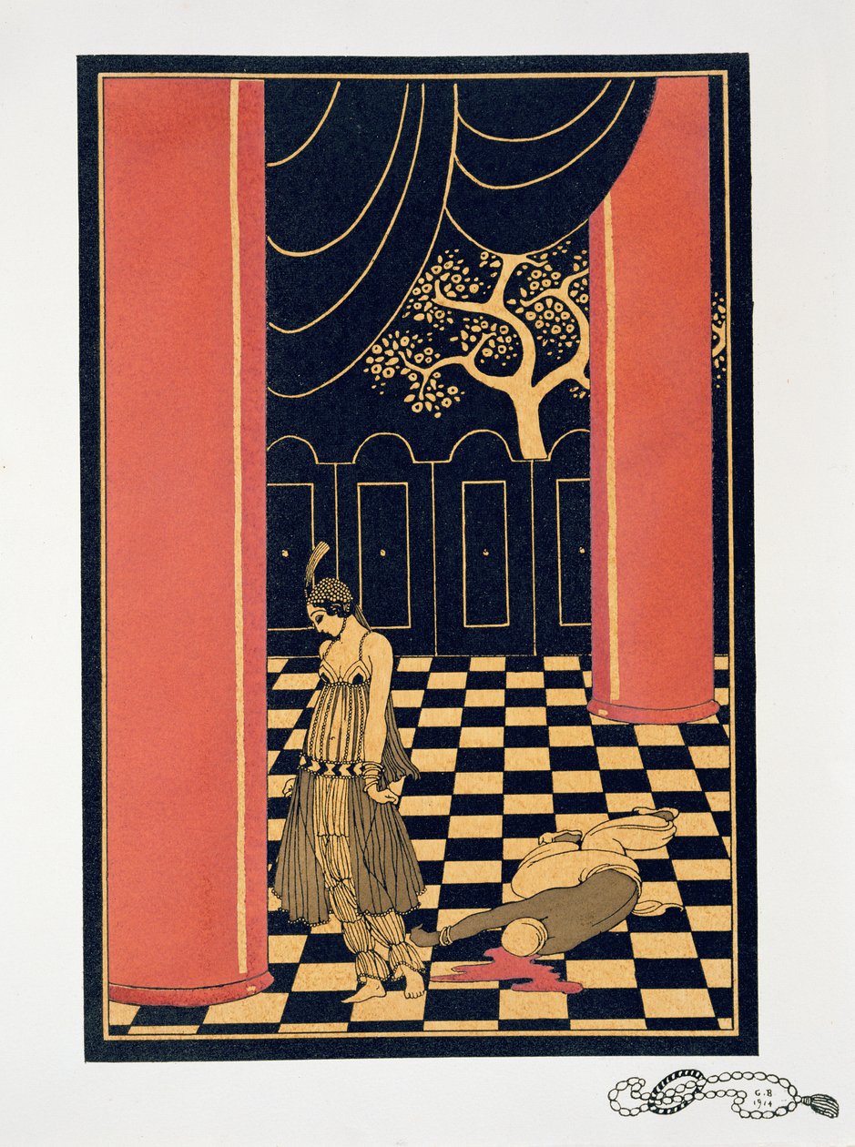 Tamara Karsavina (1885-1978) a Thamar címszerepében alkotó: Georges Barbier