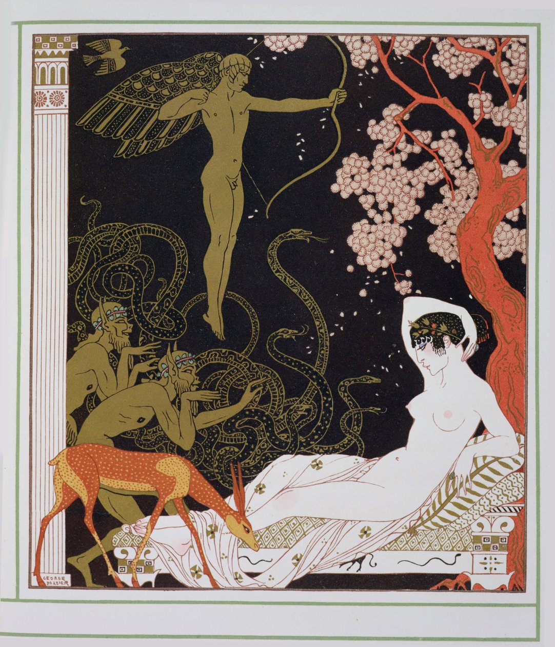 Vénusz vagy La belle Hélène (színes litó) alkotó: Georges Barbier