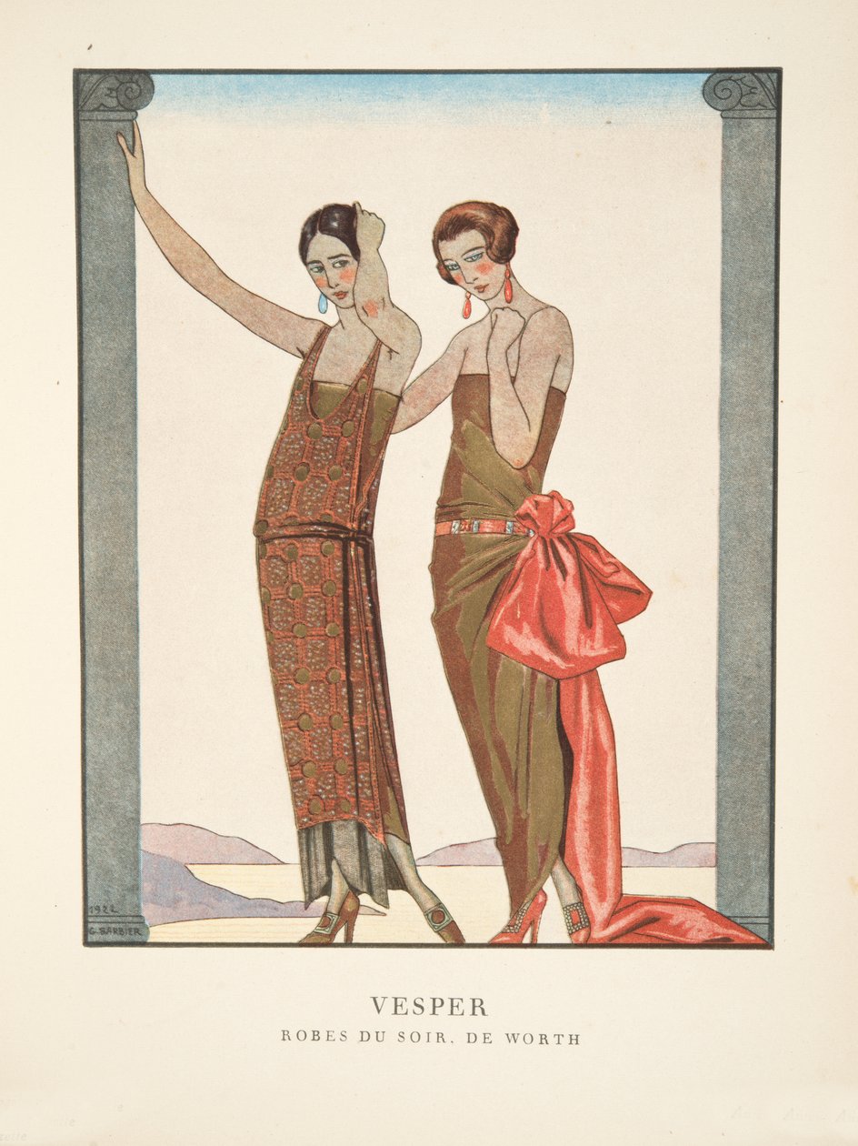 Vespera, a divattányérok gyűjteményéből alkotó: Georges Barbier