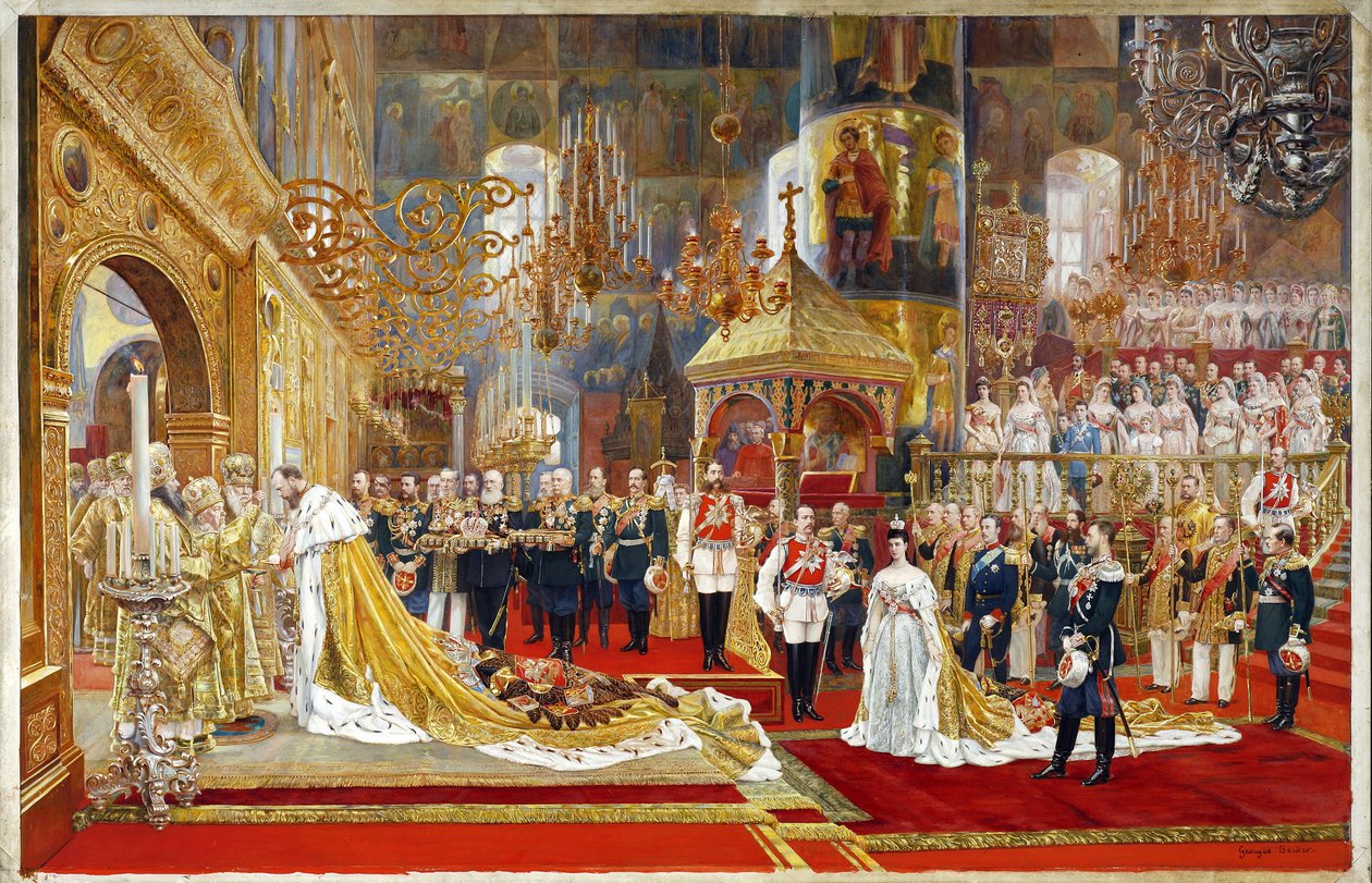 Sándor császár és Mária Fedorovna császárné koronázása, 1883-1888 alkotó: Georges Becker