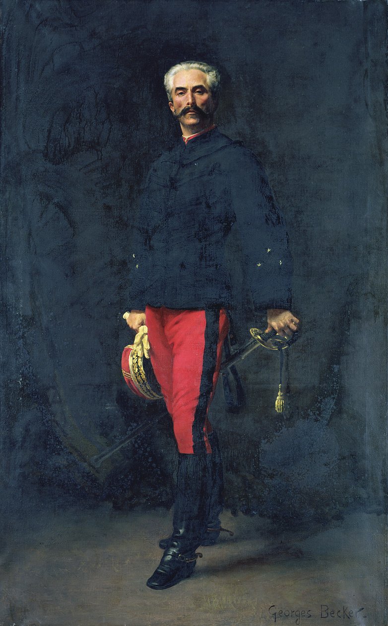 Gaston Auguste tábornok (1830-1909) de Gallifet márki alkotó: Georges Becker