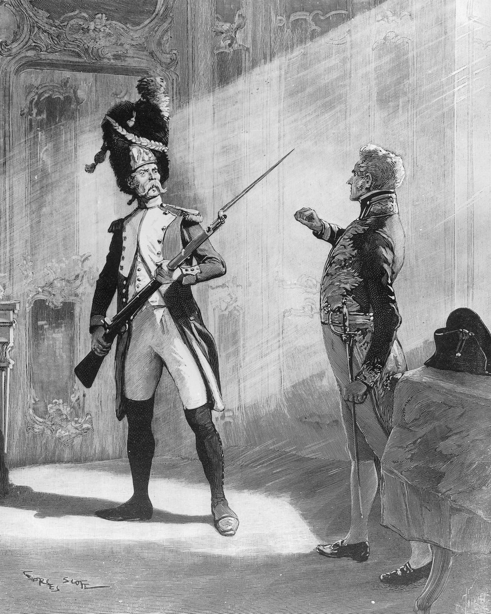 Flambeau és Klemens von Metternich, illusztráció Edmond Rostand "L