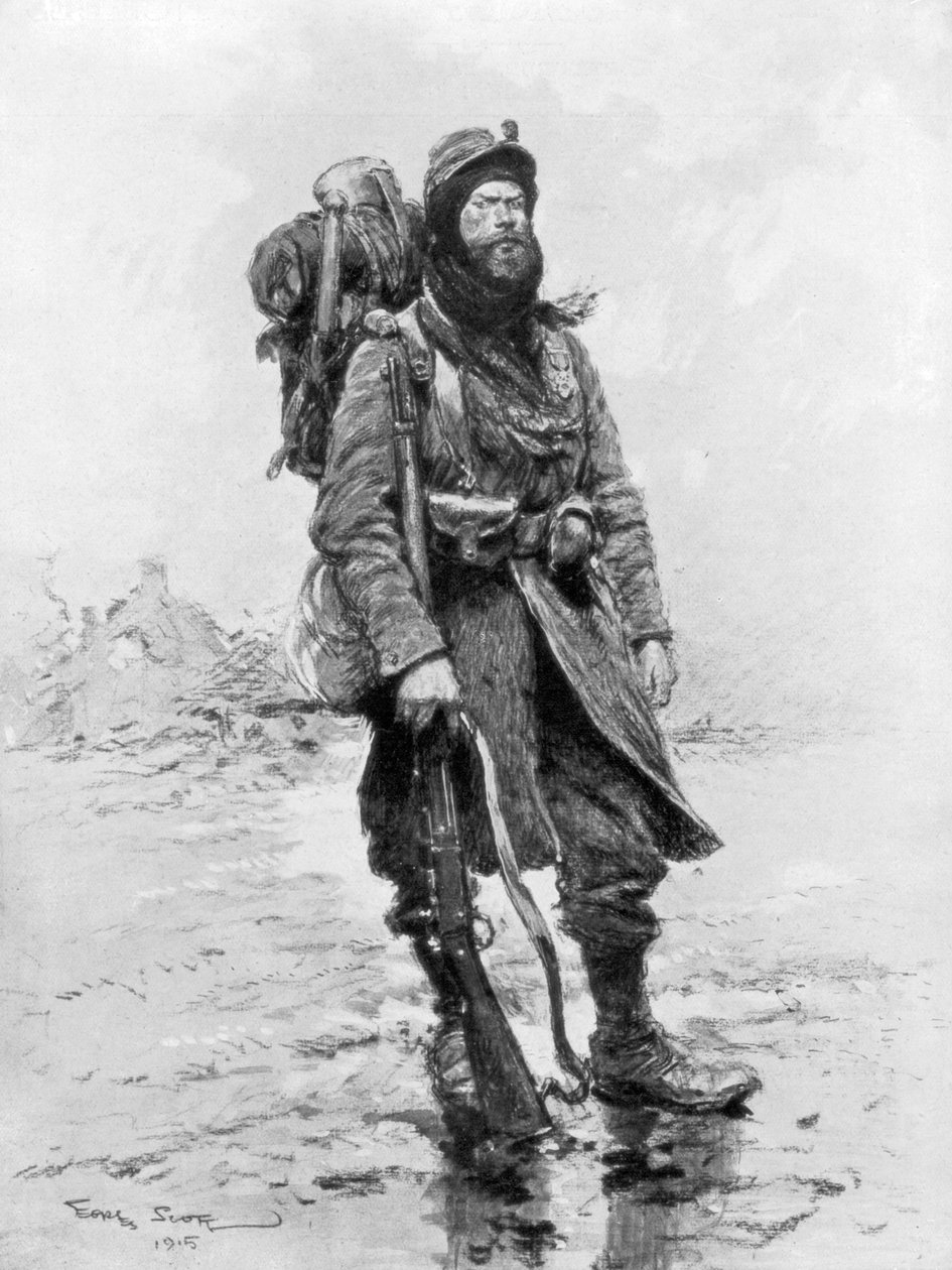 Az 1915-ös katona, az archetipikus Poilu, 1915, 1926. alkotó: Georges Bertin Scott