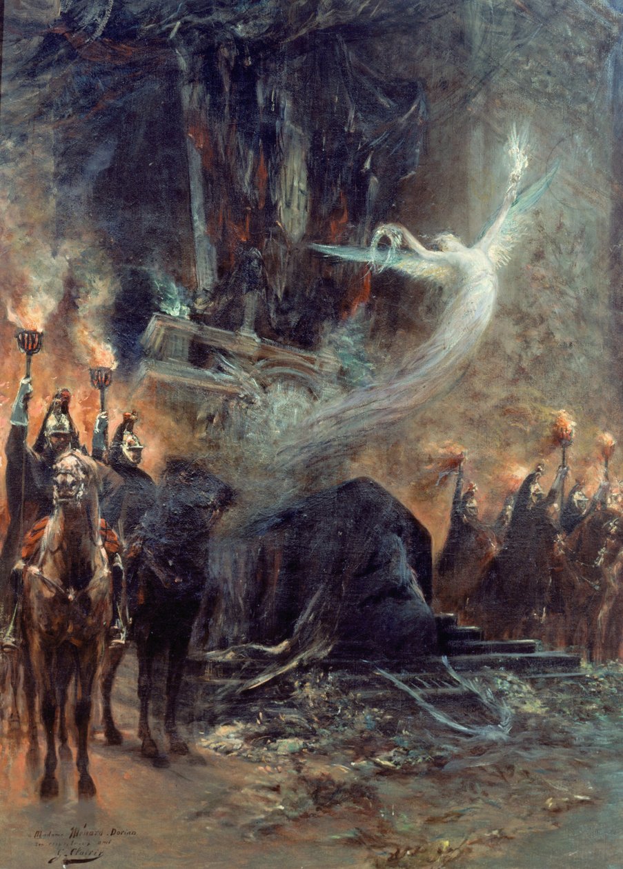 Victor Hugo temetése: virrasztás a diadalív alatt, 1885. alkotó: Georges Clairin