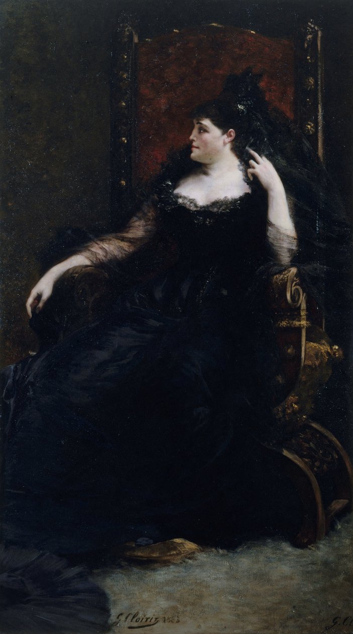 Gabrielle Krauss operaénekesnő portréja 1842-1906, 1883. alkotó: Georges Clairin