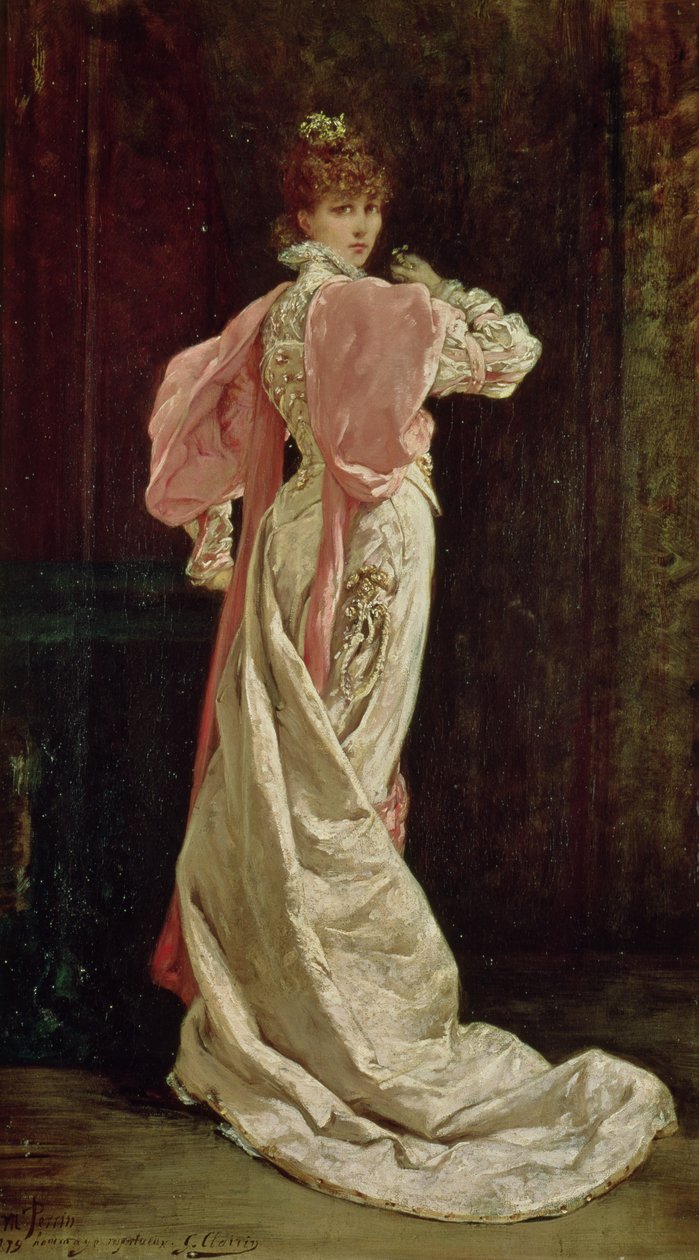 Sarah Bernhardt (1844-1923) a királynő szerepében Victor Hugo Ruy Blas című filmjében, 1879 alkotó: Georges Clairin