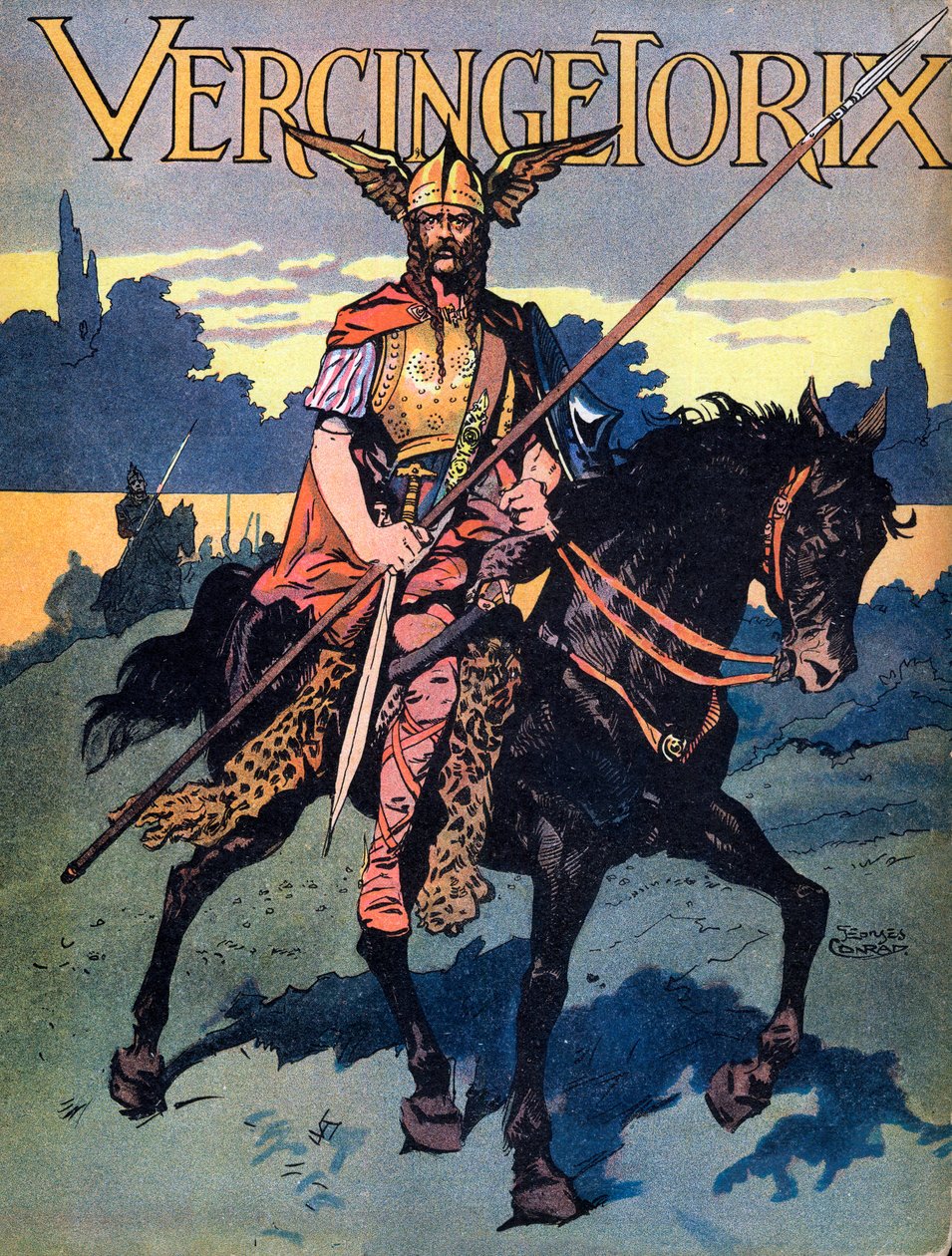 Vercingetorix (kb. i. e. 80-c. 46) portréja, az arvernesi törzs harcos és gall vezére” „We-Gires-Nationals” kb. alkotó: Georges Conrad