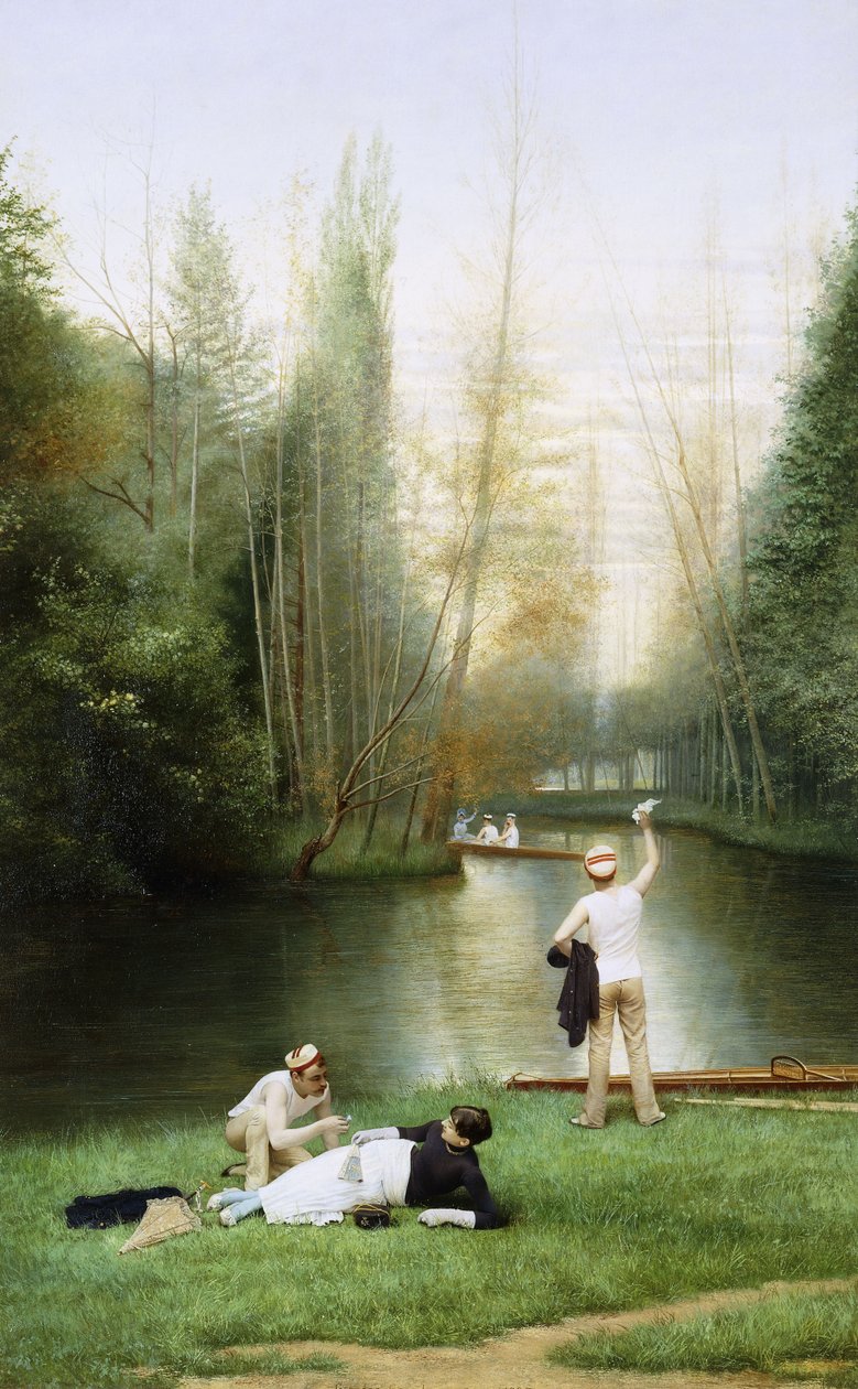 Flört, 1885 alkotó: Georges Croegaert