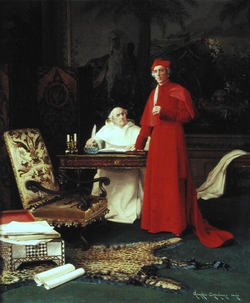 Inspiráció keresése (olaj a panelen) alkotó: Georges Croegaert