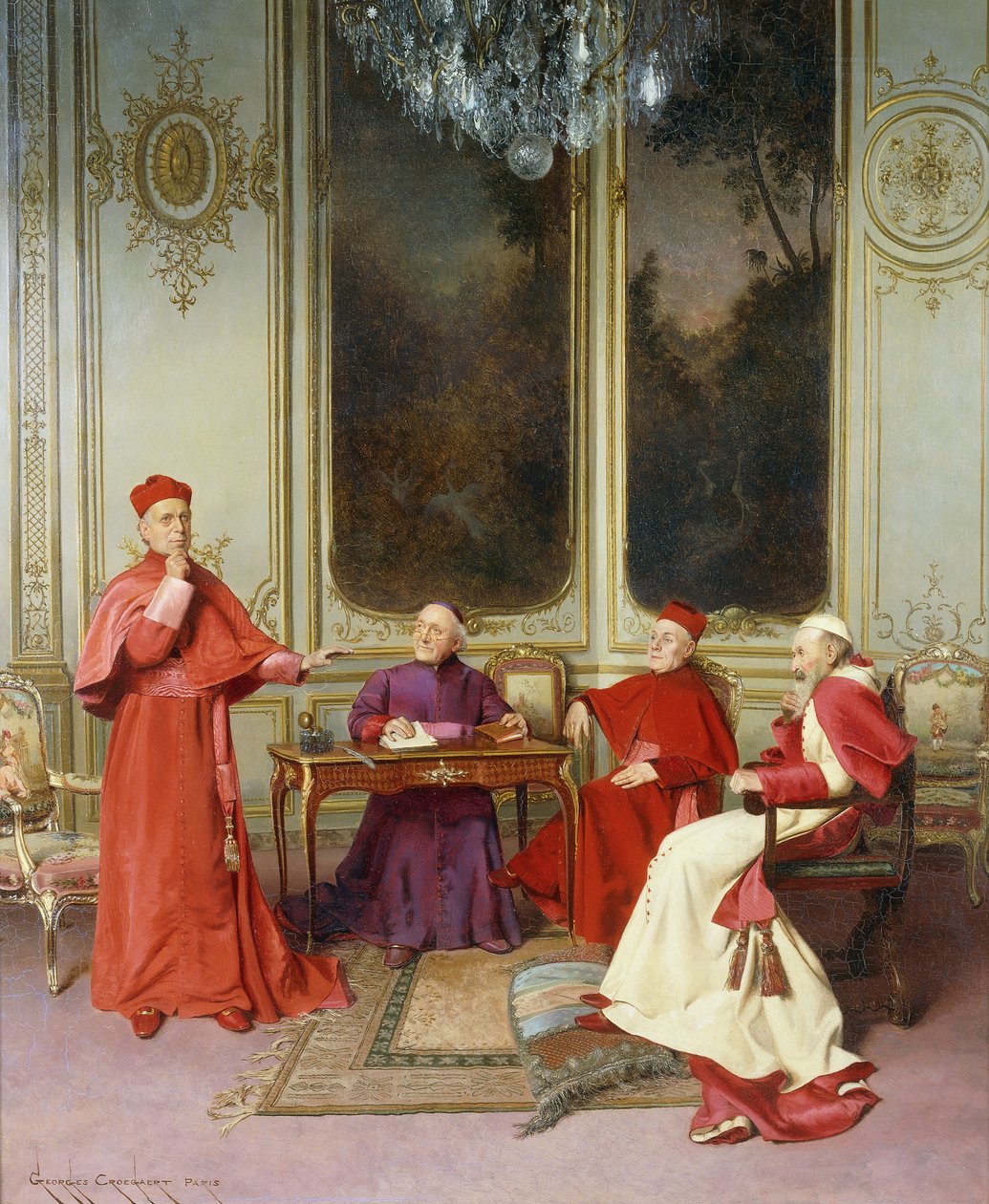 A konferencia, alkotó: Georges Croegaert