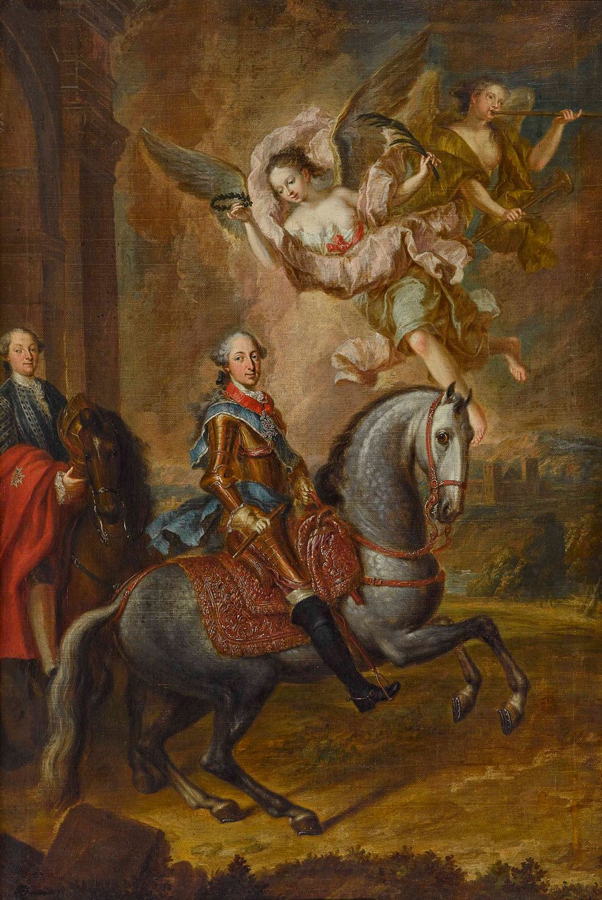 Maximilian III. József bajor választófejedelem, lóháton (olaj, vászon) alkotó: Georges Desmarées
