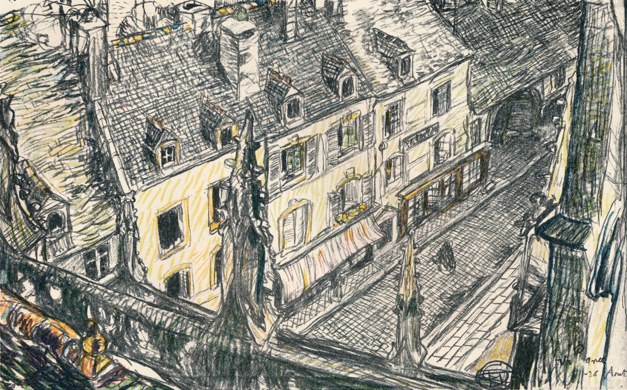 Egy utca Valogne-ban, 1911 alkotó: Georges Dupuis