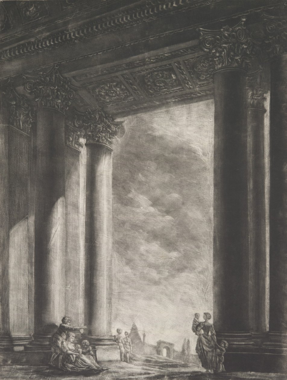 Kilátás a Santa Maria Maggiore előcsarnokára Rómában, 1765-67. alkotó: Georges François Blondel