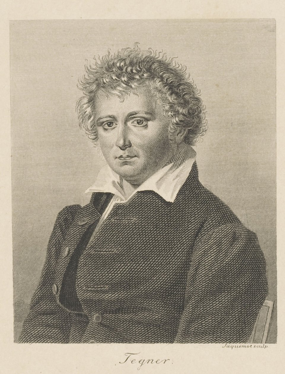 Esaias Tegnér portréja 1782-1846, 1830 körül. alkotó: Georges François Louis Jaquemot