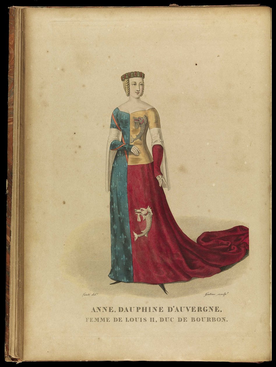 Auvergne-i Anna 1358-1417, Forez grófnője és Bourbon hercegnője, 18. század vége. alkotó: Georges Jacques Gatine