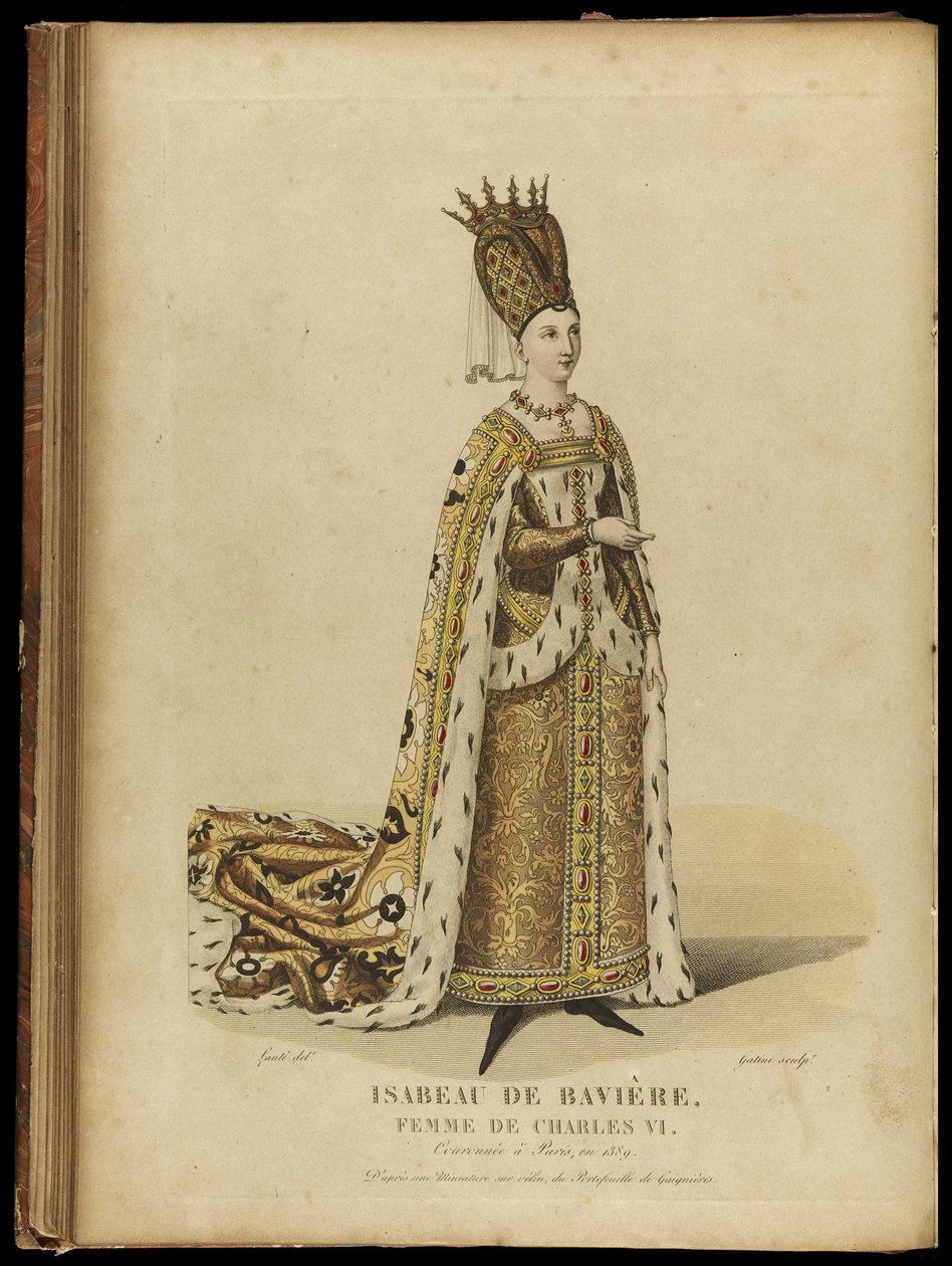 Bajor Isabeau, Franciaország királynője, 18. század vége. alkotó: Georges Jacques Gatine
