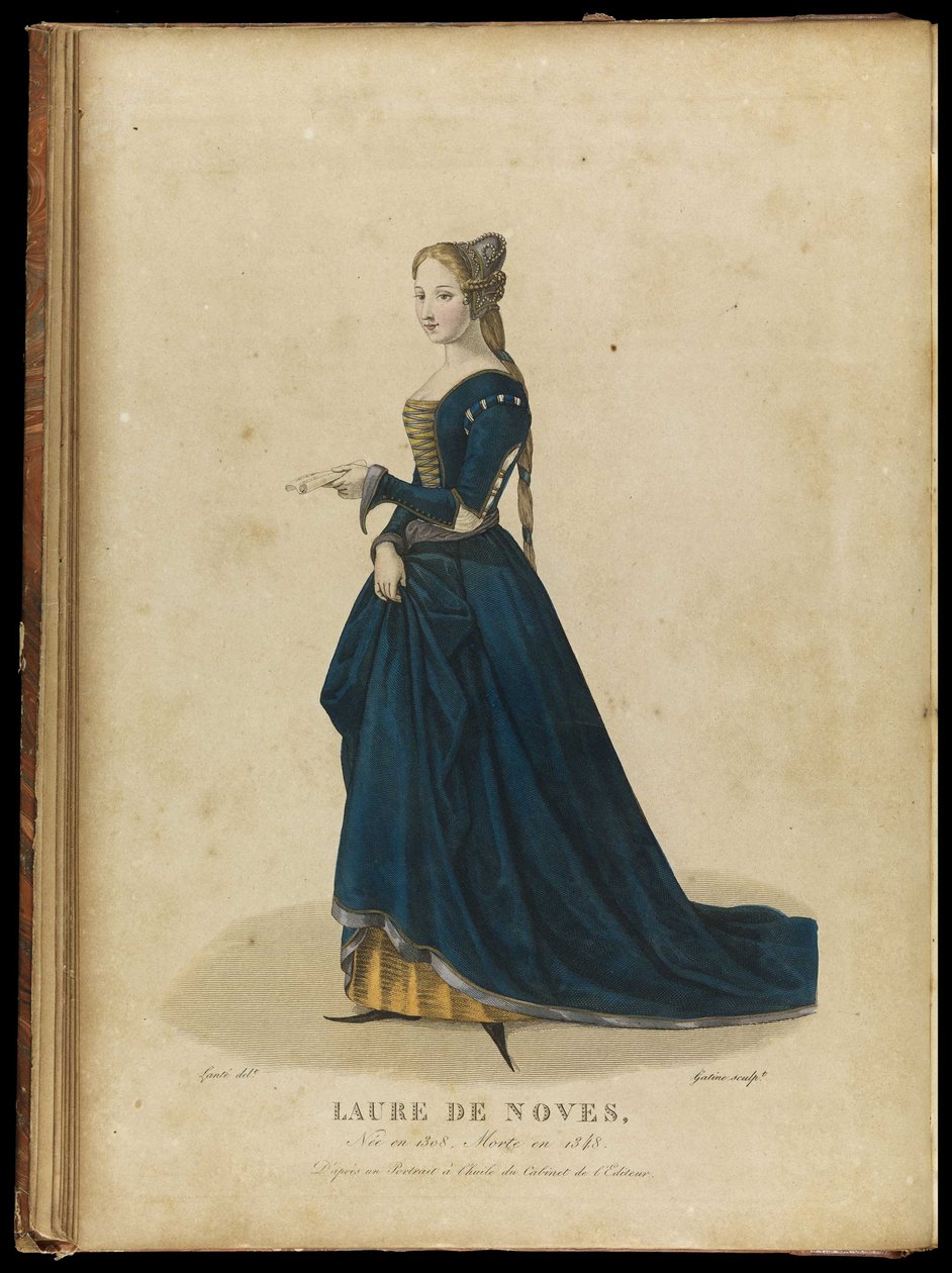 Laura de Noves 1310-1348, 18. század vége. alkotó: Georges Jacques Gatine