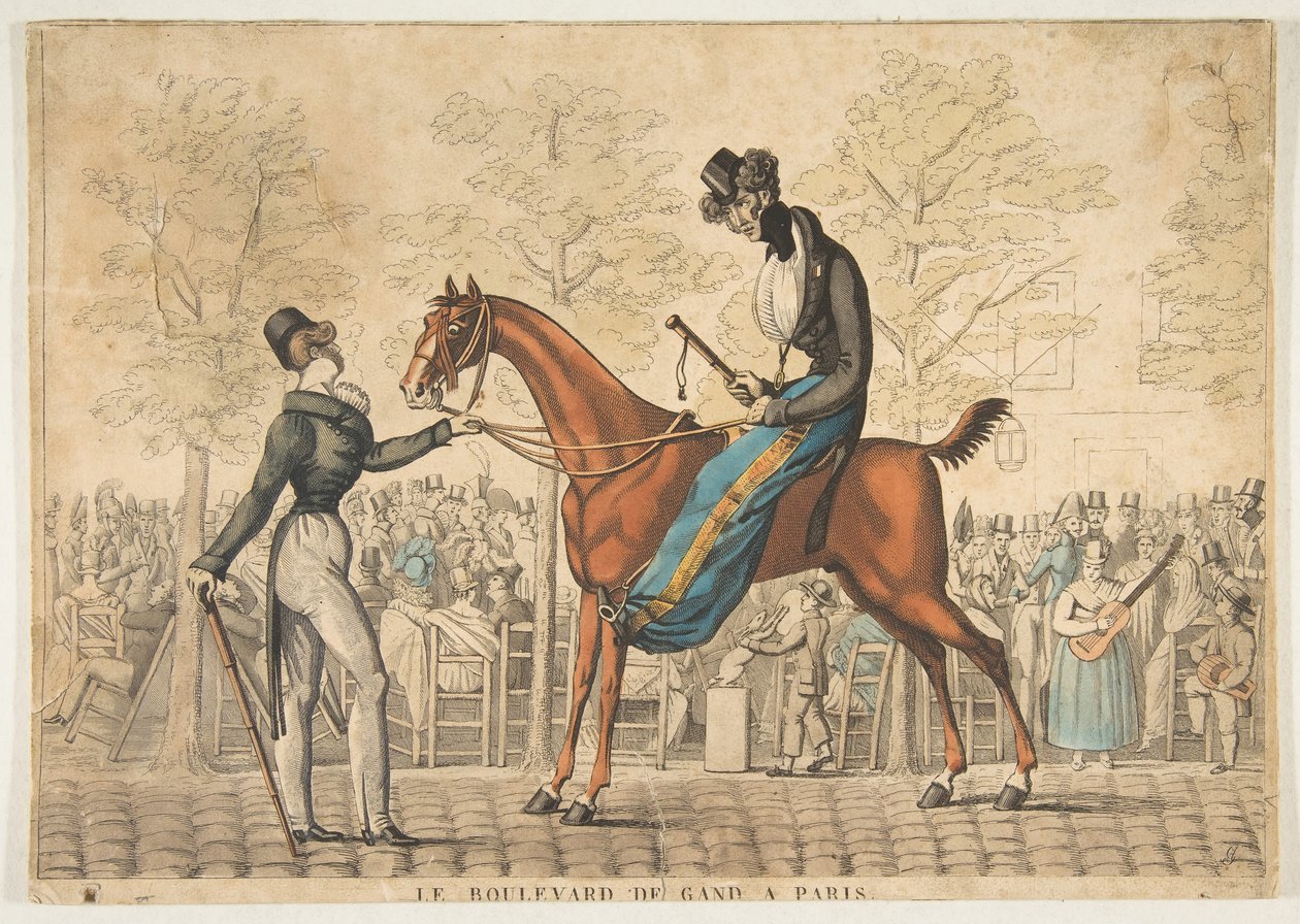 A Boulevard de Gand Párizsban, 19. század. alkotó: Georges Jacques Gatine