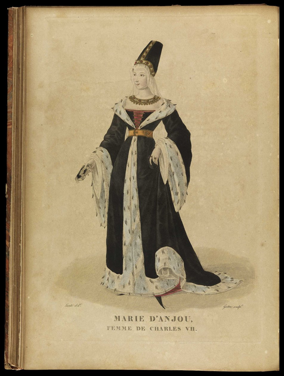 Anjou-i Mária, Franciaország királynője, 18. század vége. alkotó: Georges Jacques Gatine