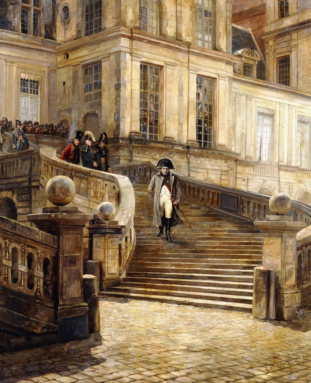 Napóleon lemondását, 1890-1899 körül alkotó: Georges Jules Auguste Cain