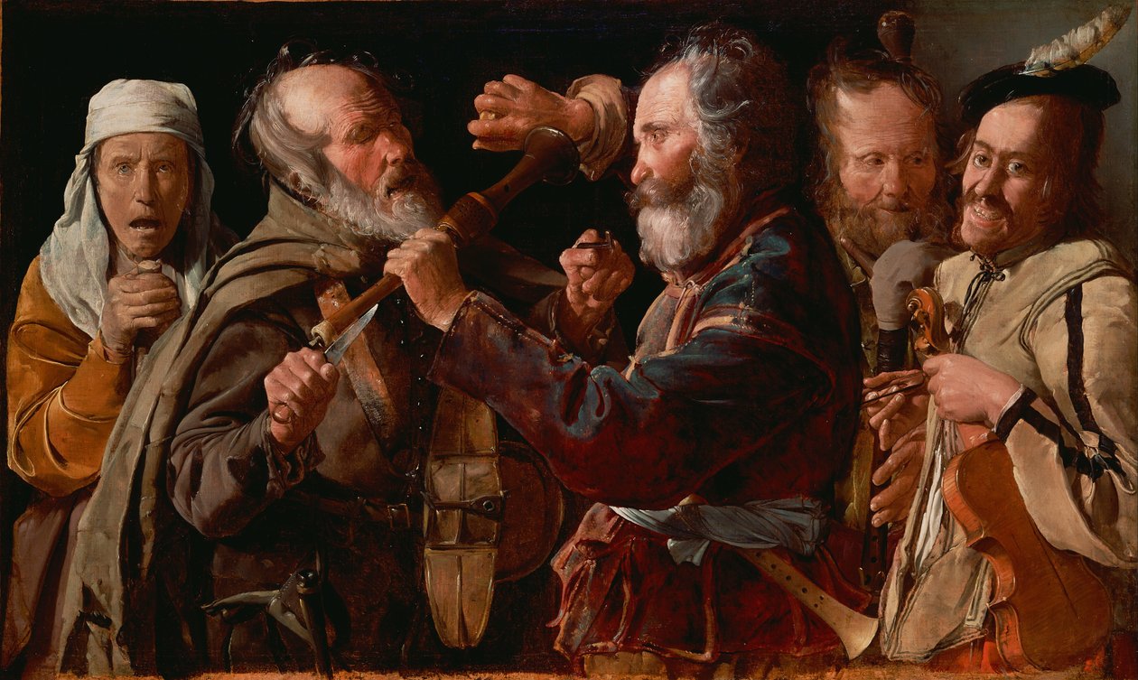 A zenészek verekedése c. 1625-1630 alkotó: Georges La Tour de