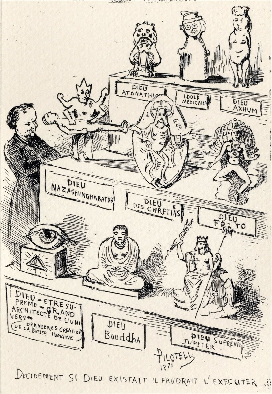 Pilotell: "Ha létezett isten, ki kell végezni" alkotó: Georges Labadie Pilotell