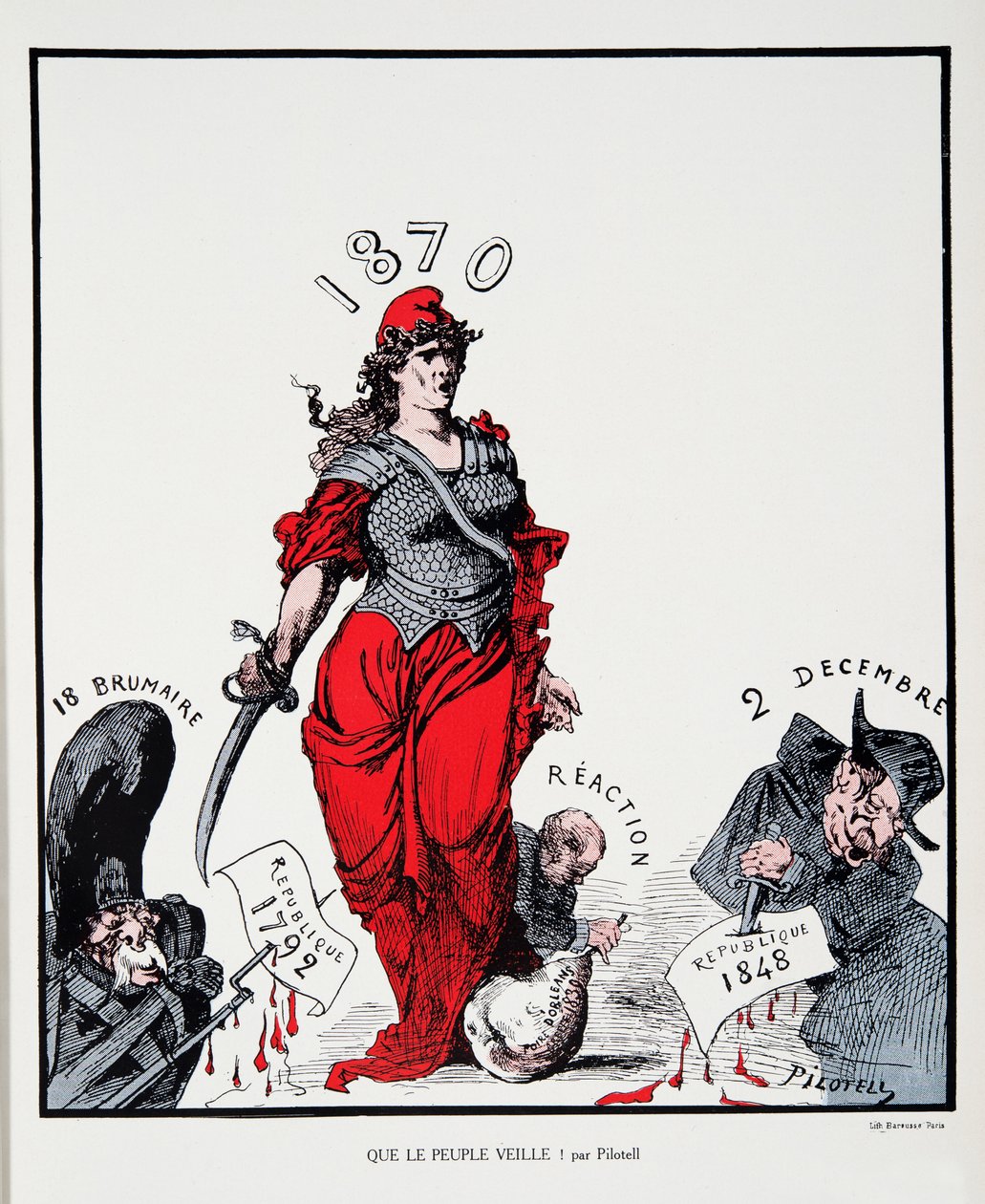 Nézze meg a nép!, A Harmadik Köztársaság története című kötetből. I, Politikatörténet, 1933 alkotó: Georges Labadie Pilotell