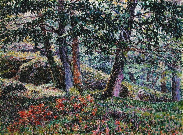 Tölgyek és áfonyabokrok alkotó: Georges Lacombe