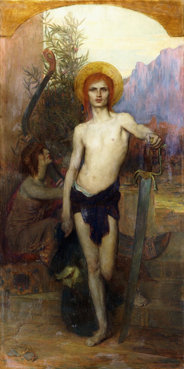 Dávid Góliát fejével alkotó: Georges Lavergne