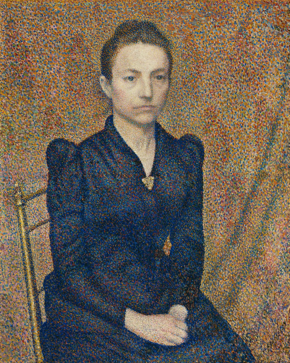 A művész nővérének portréja alkotó: Georges Lemmen