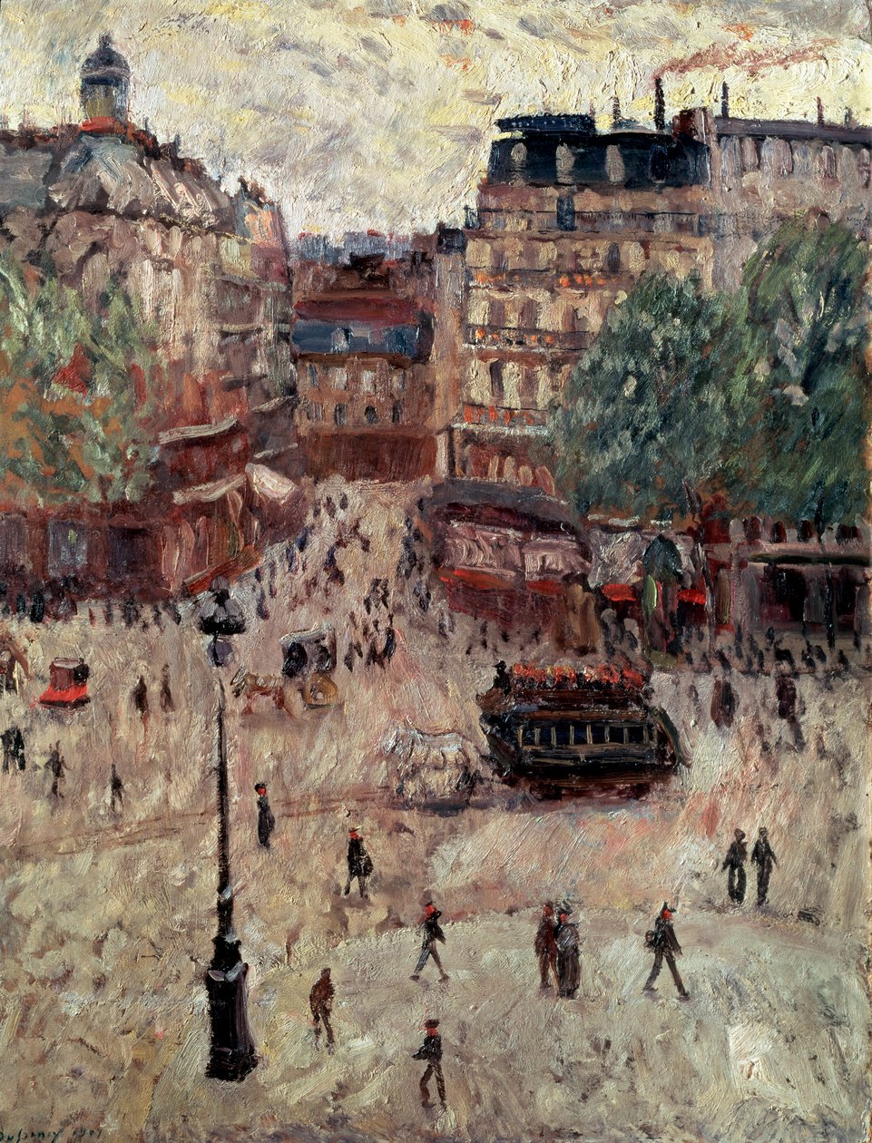 "Egy tér Párizsban", 1907. alkotó: Georges Leon Dufrenoy