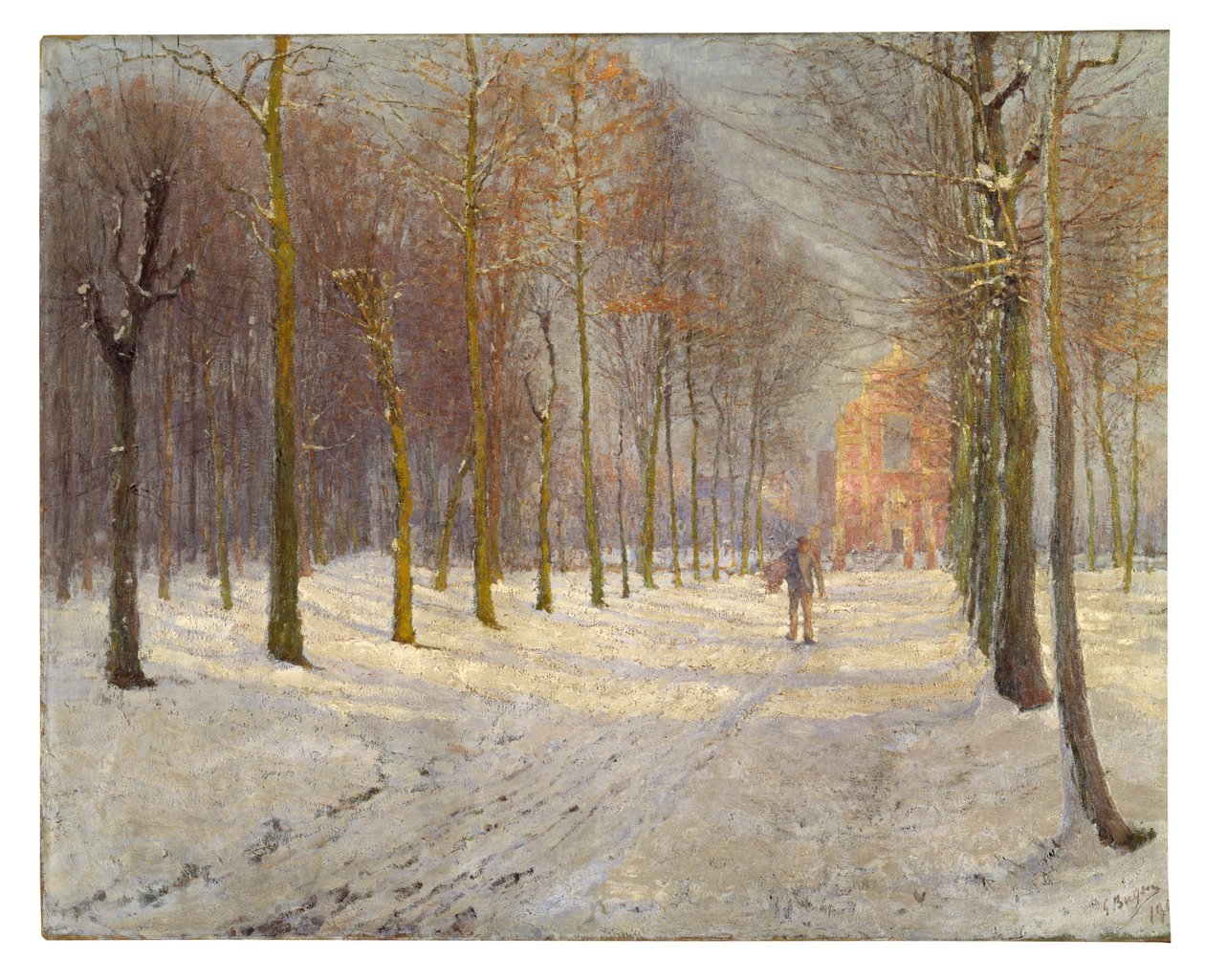 Wondelgemi templom (olaj, vászon) alkotó: Georges Leon Ernest Buysse