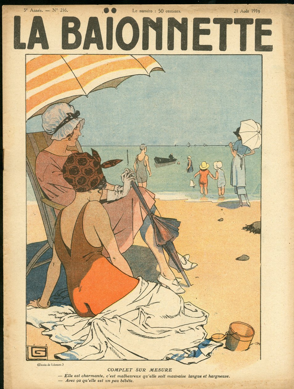 A "La Baionnette", Satirical en Colours borítója alkotó: Georges Leonnec