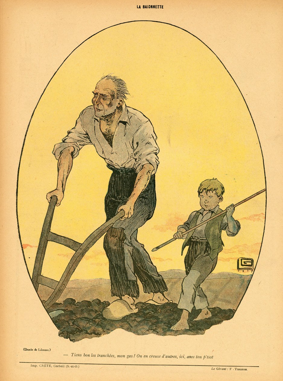 La Baionnette, szatirikus színekben alkotó: Georges Leonnec