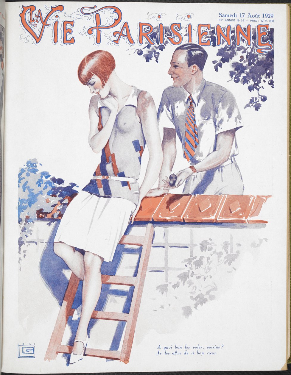 Párizsi élet", illusztráció alkotó: Georges Leonnec