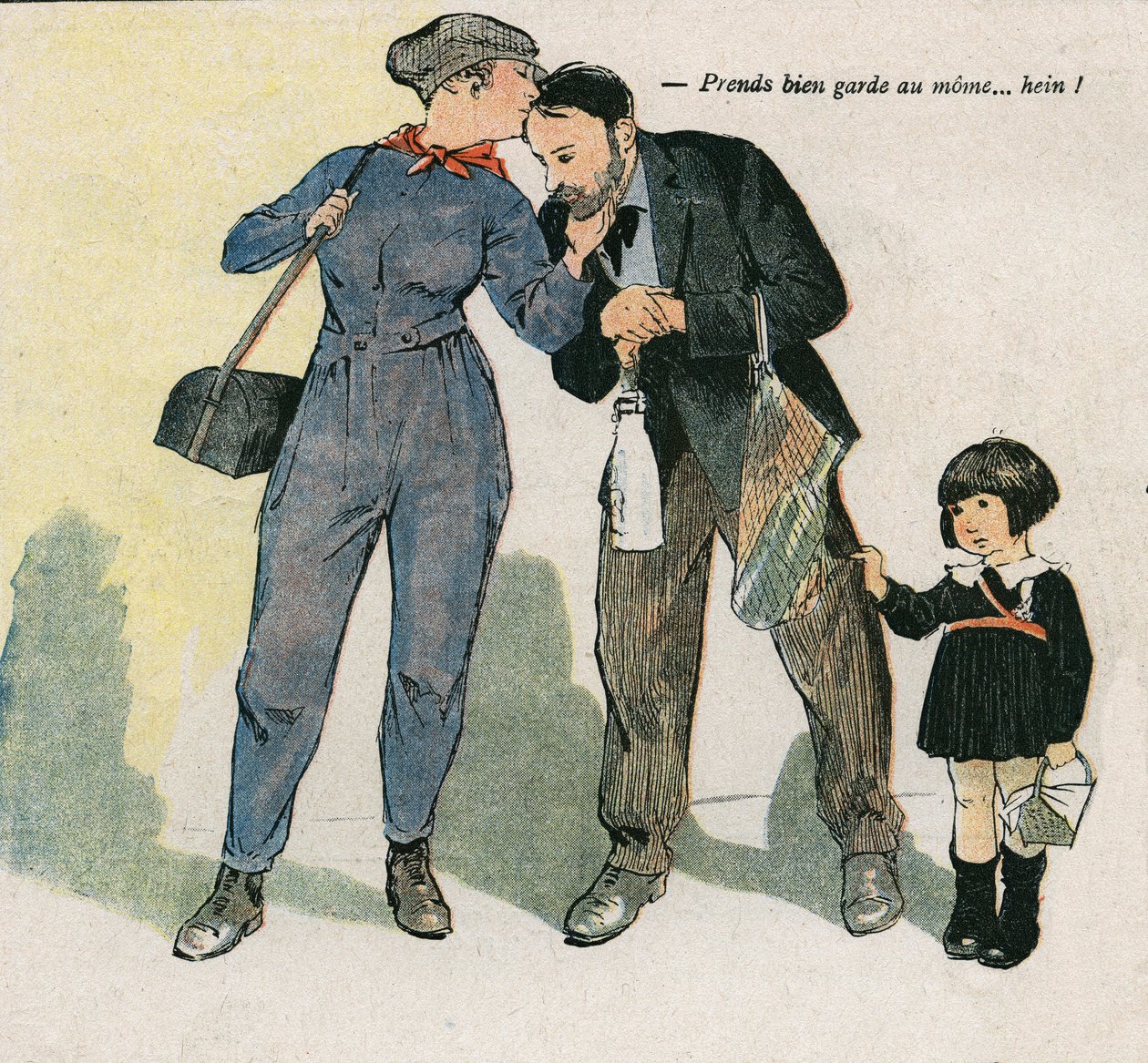 Vigyázz a gyerekre... mi? Illusztráció: Georges Paul LEONNEC (1881-1940) a "" La Baionnette" -ben november 15-én alkotó: Georges Leonnec