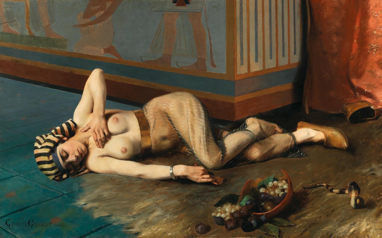 Kleopátra halála, 1884. alkotó: Georges Marie Julien Girardot