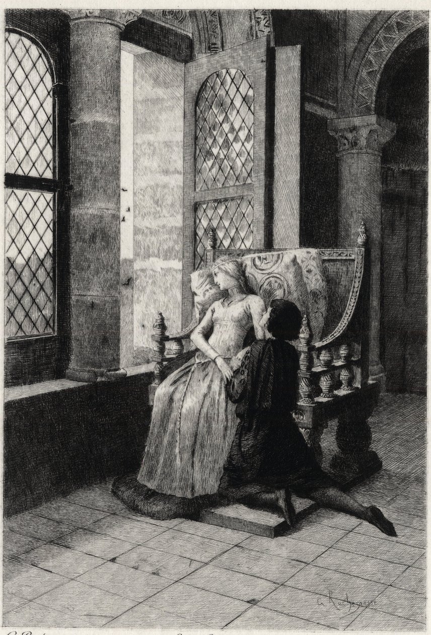 Illusztráció: Georges Antoine Rochegrosse (1859-1938) Victor Hugo „" The Burgraves" (első rész – III. jelenet) című történelmi drámájához. alkotó: Georges Marie Rochegrosse
