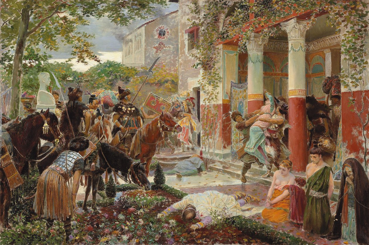 A tatárok támadása, alkotó: Georges Marie Rochegrosse
