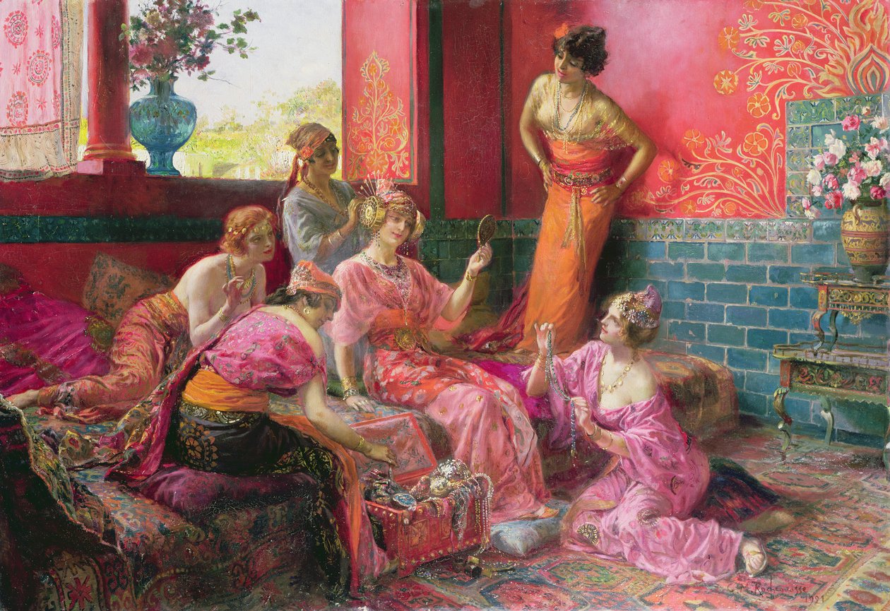 A hárem lányai, 1921 alkotó: Georges Marie Rochegrosse