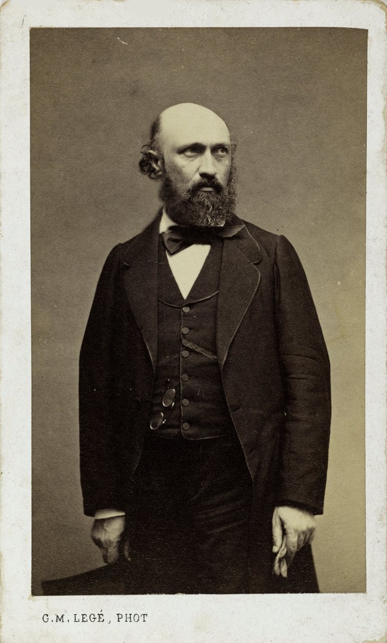 Louis Lacombe zongoraművész és zeneszerző portréja 1818-1884. alkotó: Georges Mathurin Legé