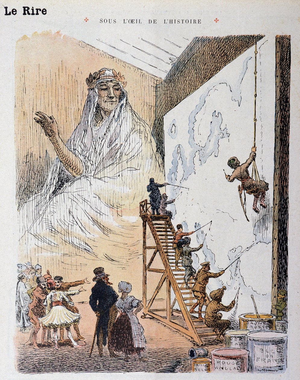 Európa. Georges Meunier (1869-1942) rajza. A „Le Rire Rouge”-ban” alkotó: Georges Meunier