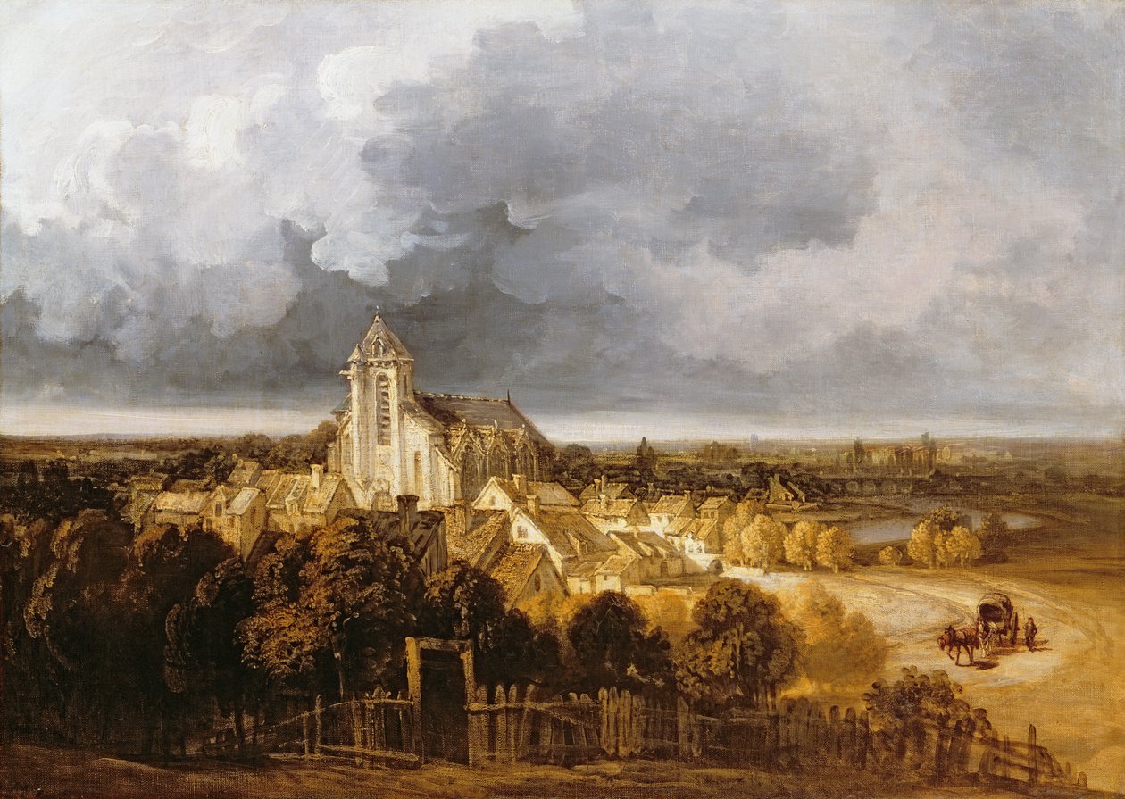 Meaux látképe (olaj, vászon) alkotó: Georges Michel