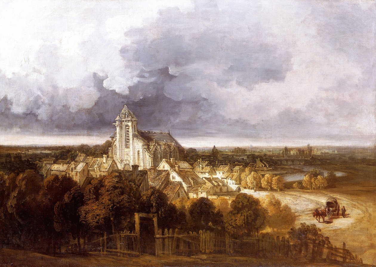 "Meaux látképe", 1800-1843 alkotó: Georges Michel