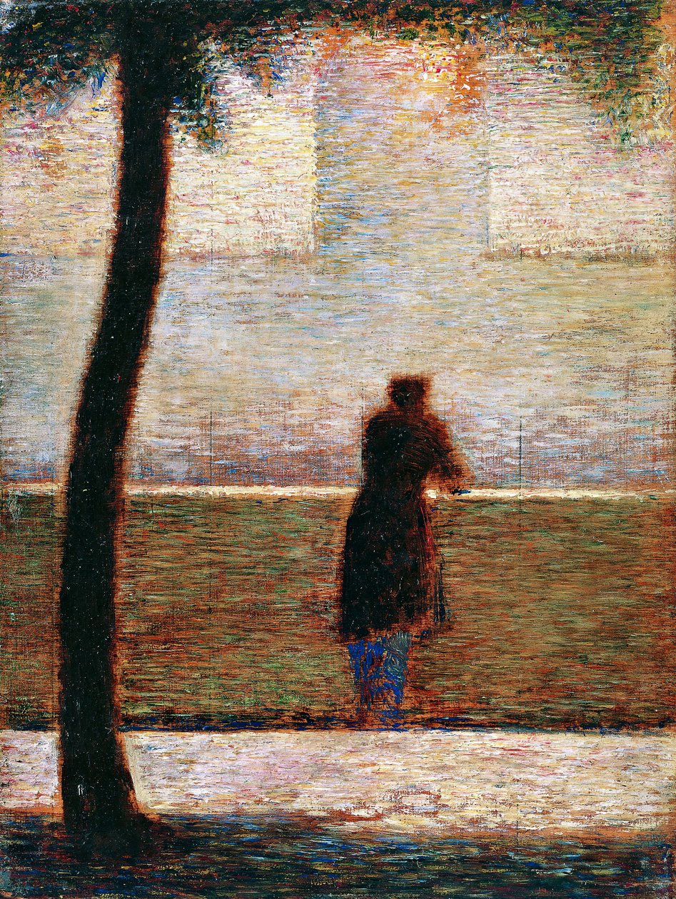 Egy férfi mellvédre támaszkodik, kb. 1881. alkotó: Georges Pierre Seurat