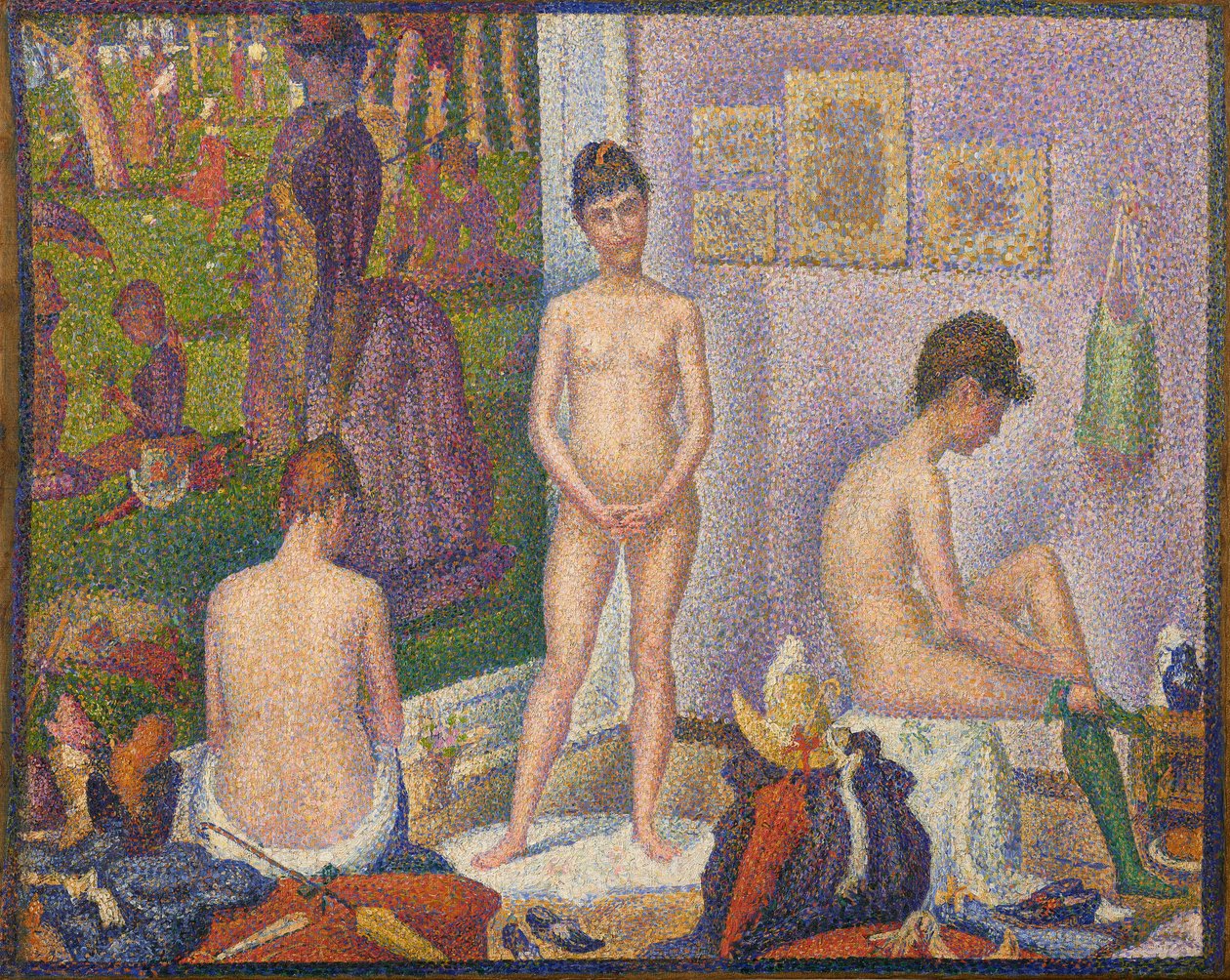 Les Poseuses, Ensemble (kis változat) alkotó: Georges Pierre Seurat